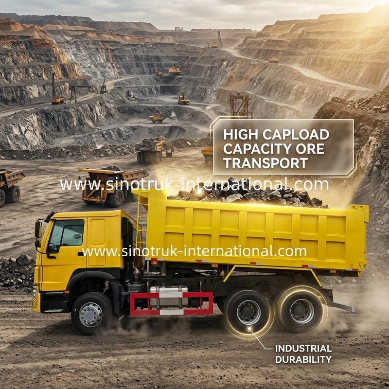 SINOTRUK HOWO قلابة شاحنة LHD 6 × 4400HP 20CBM