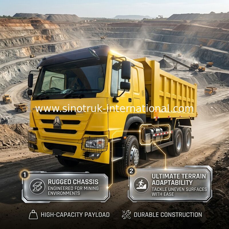 شاحنة سينوتروك هوو ويتشاي 380 حصان 10 عجلات 6 × 4 Rhd 20CBM