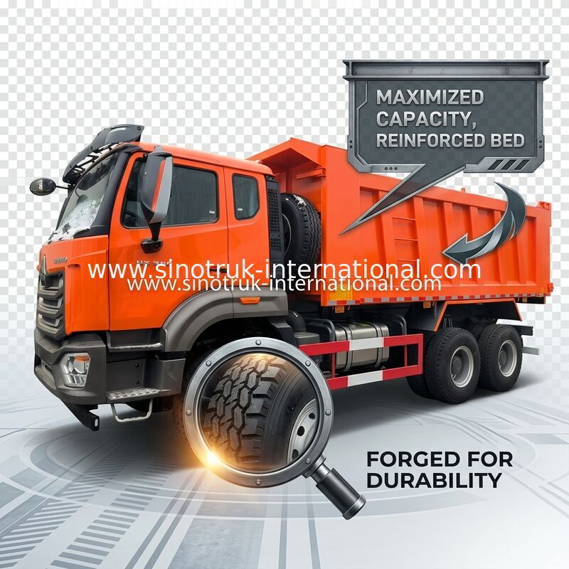 شاحنة " سينوتروك هوهان " للطاقة النقالة N7 6 × 4 10 عجلات 380 حصان Lhd أو Rhd