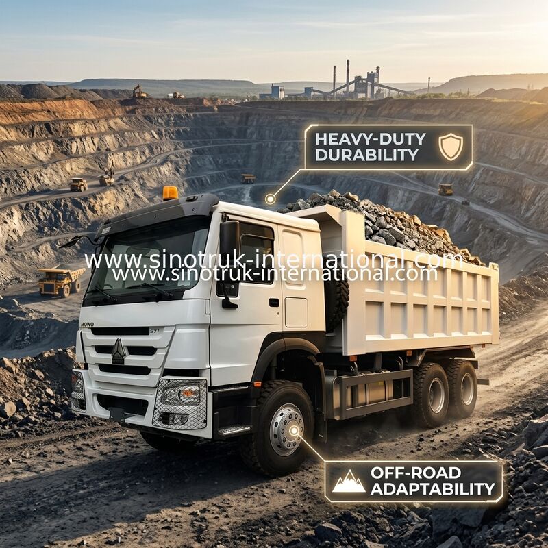 SINOTRUK HOWO قلابة شاحنة LHD 6 × 4 371HP 20CBM