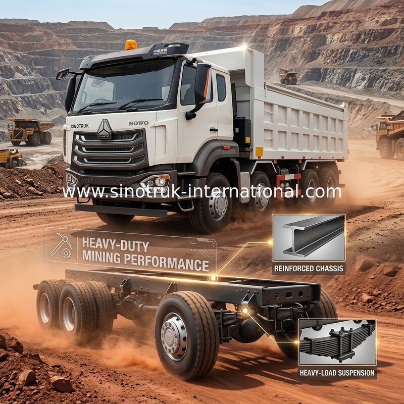 Sinotruk Howo Tipper Dump Truck العلامة التجارية الجديدة 380Hp Rhd 12عجلات 8 × 4