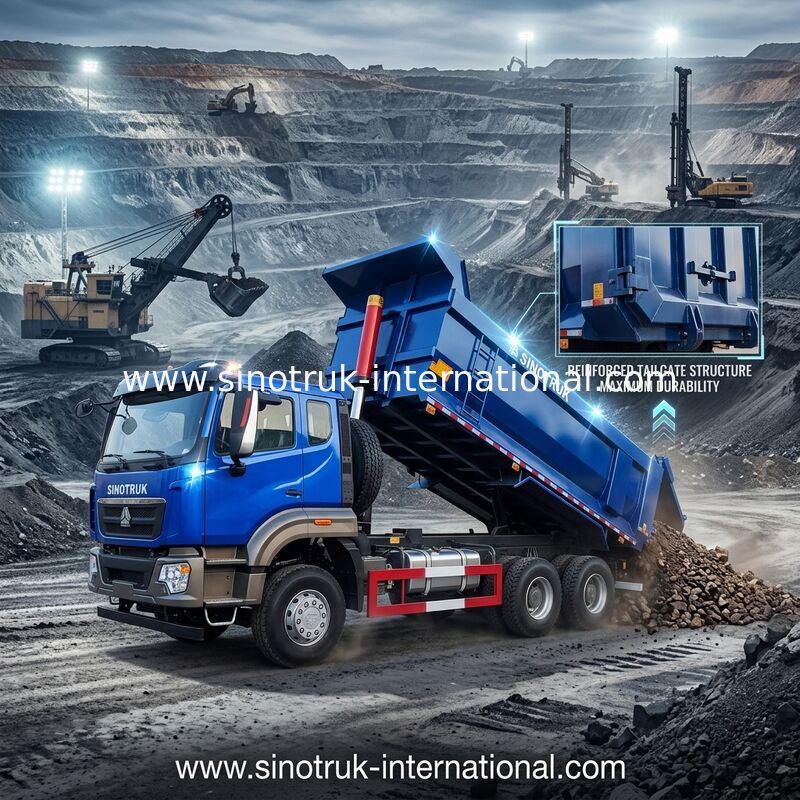SINOTRUK HOWO شاحنة قمامة ذات عجلات 6 × 4 10 عجلات RHD 380Hp U نوع واحد ضوء التحذير