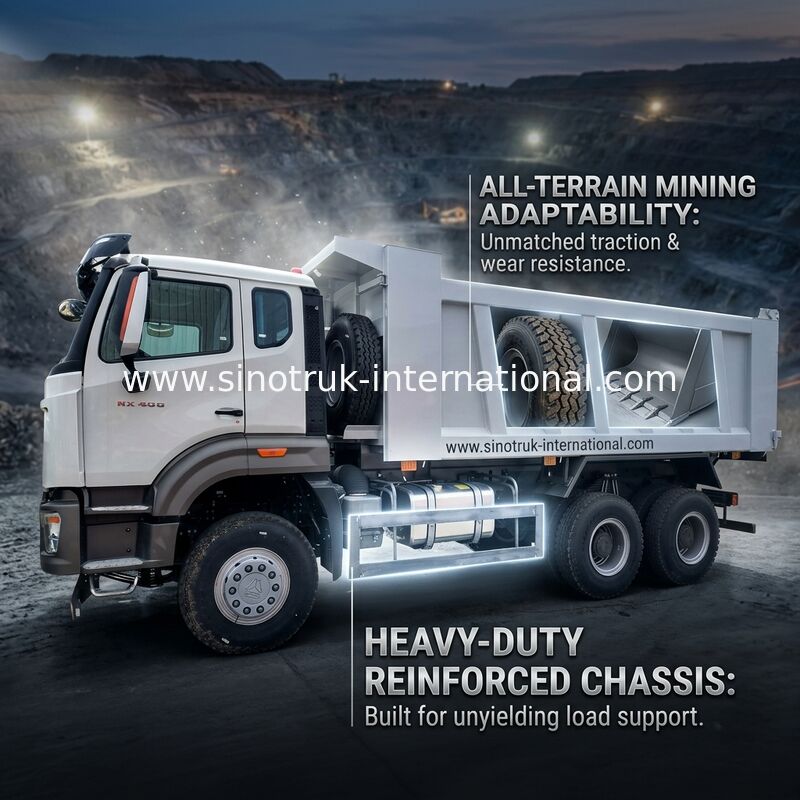 Sinotruk Howo قلابة شاحنة قلابة جديدة NX 10Wheels 400Hp 6 × 4 Mining