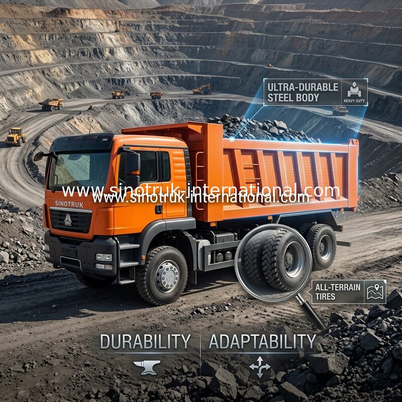 أورانج ساينو تراك Howo 6 X 4 قلابة شاحنة جديدة 371HP LHD