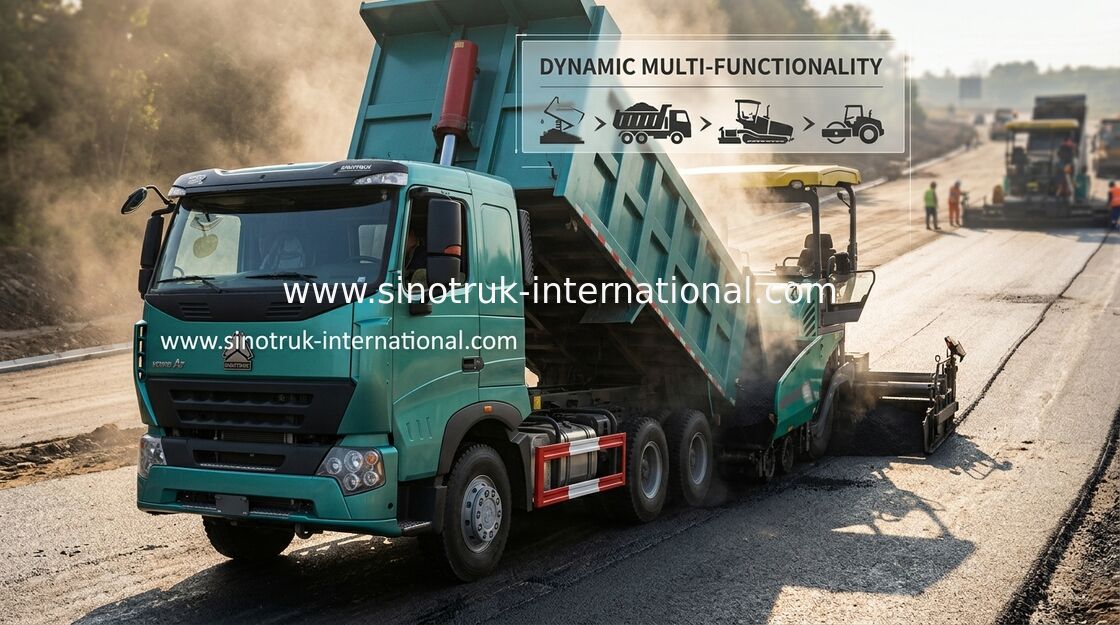 ZZ3257M3847N1 HOWO قلابة شاحنة ساينو تراك محرك استهلاك الوقود 8 × 4 نوع محرك الأقراص