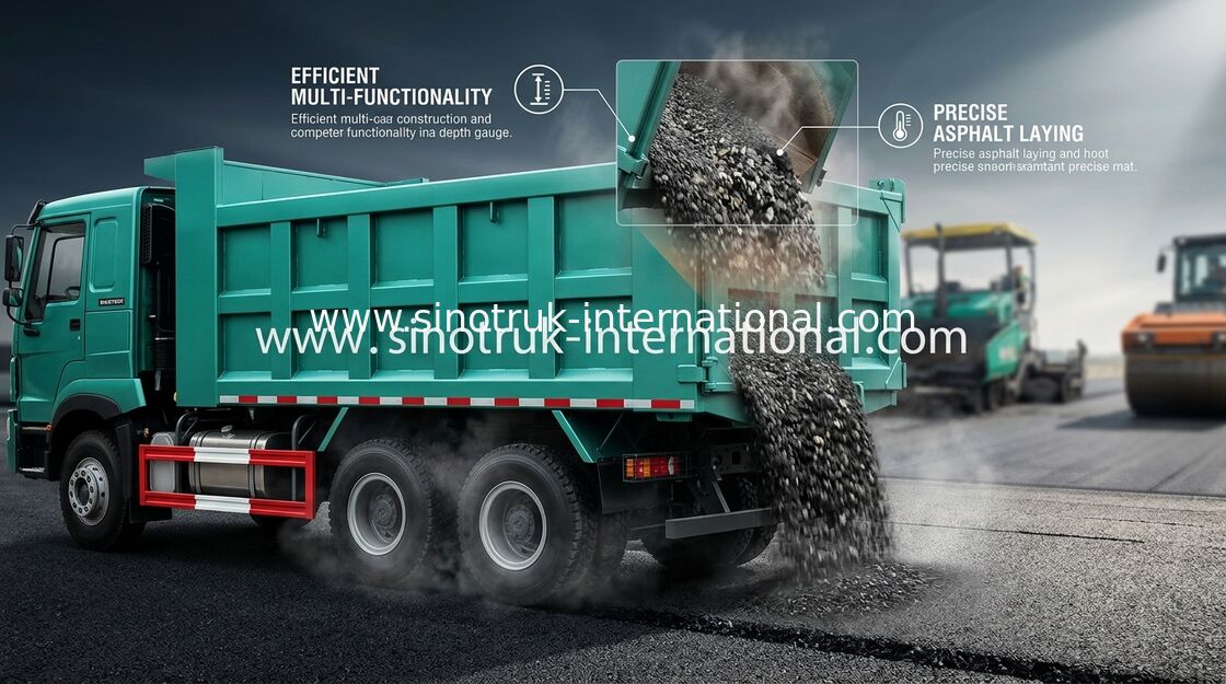 30-40 طن RHD 10 عجلات قلابة قلابة شاحنة ساينو تراك HOWO A7 للبناء