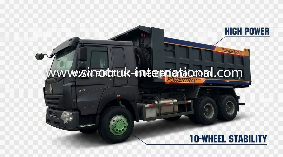 Loading Construction Goods Tipper Dump Truck LHD 371HP 30 - 40 Tons Heavy Dump Truck