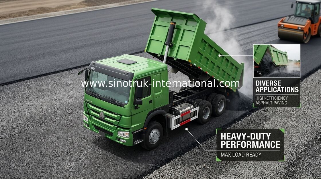 SINOTRUK HOWO Dump Truck Chassis 371HP 8X4 LHD 31 tons 28CBM Commercial Dump Truck