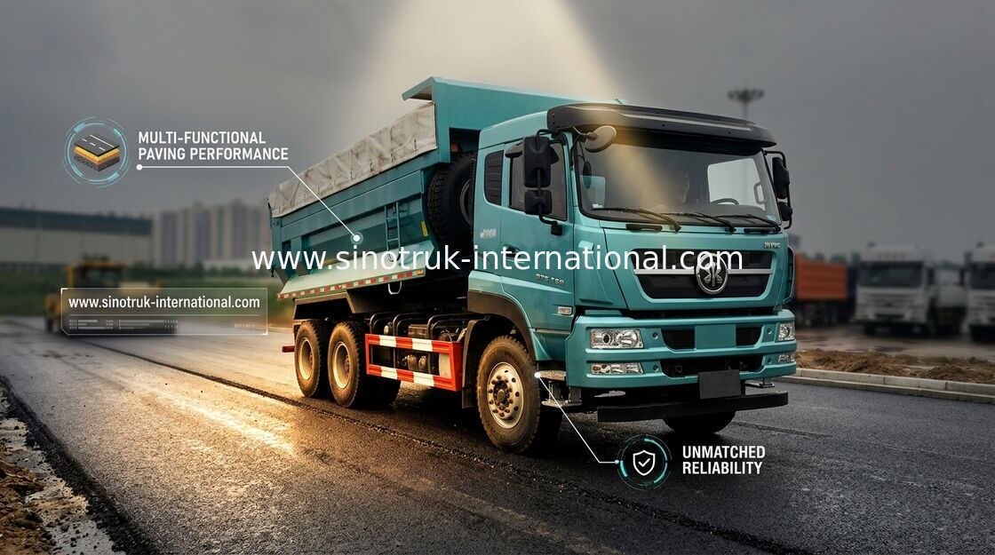 25 - 40 Tons CNHTC Tipper Dump Truck 371HP 10 Wheels For Mining / Municipal Works