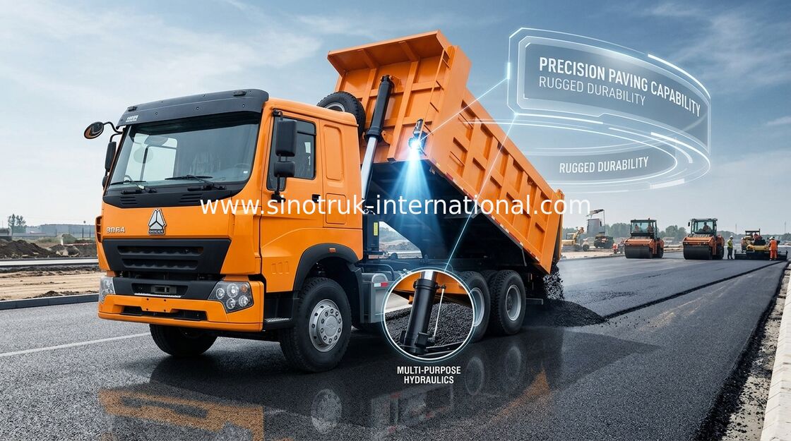 Euro 2 Standard 10 Wheels Tipper Dump Truck 30 - 40 Tons For Loading Sand / Stones
