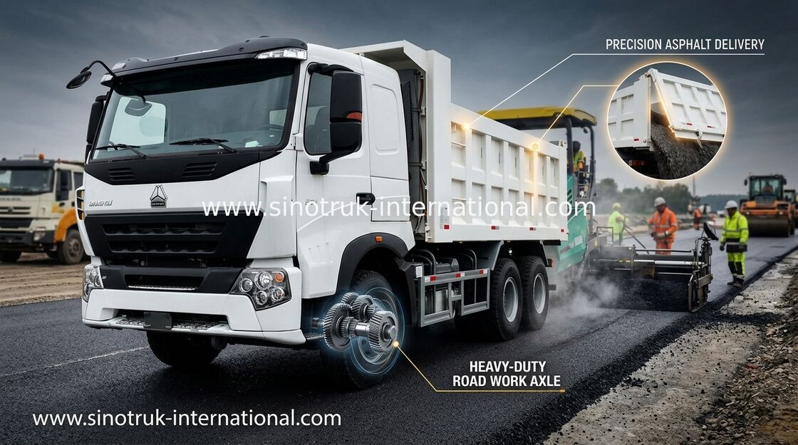 White Color Sinotruk Howo Dump Truck High Fuel Efficiency 30 - 40 Tons For Mining
