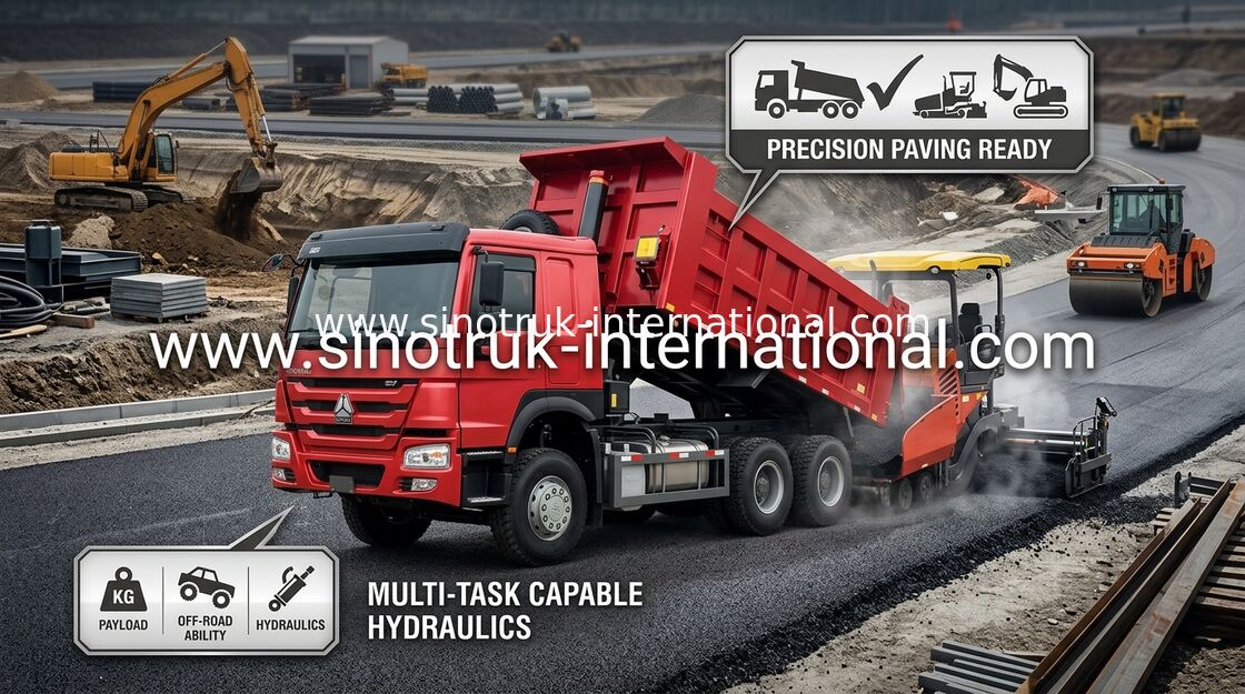 LHD 6X4 SINOTRUK HOWO Tipper Dump Truck Euro 2 336HP Engine HYVA Front Lifting