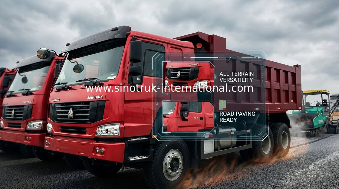 HOWO Dump Truck 10 Wheels 371HP LHD 10 - 25 CBM 30 - 40tons For Mining Industry
