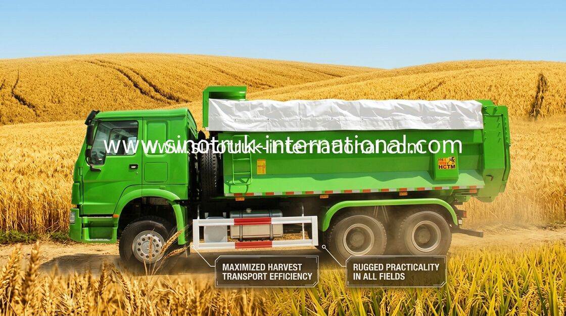 Municipal Heavy Duty Tipper Dump Truck SINOTRUK HOWO LHD 336HP 10 Wheels
