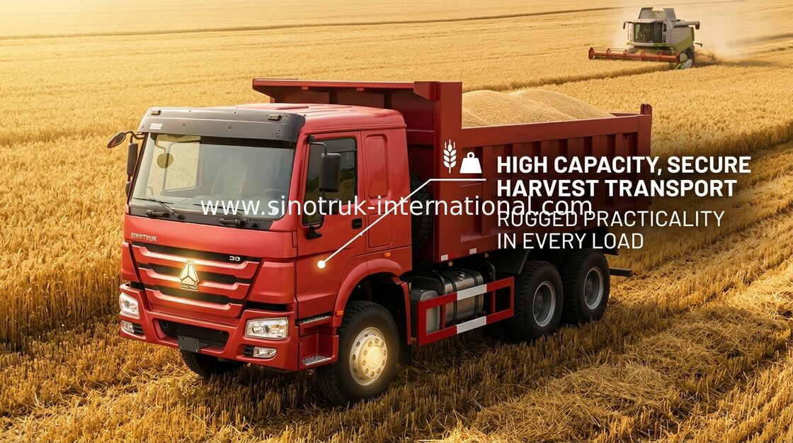 Sinotruk Howo Dump Truck LHD 371 HP 25 - 40 Tons Euro 2 Heavy Dump Truck