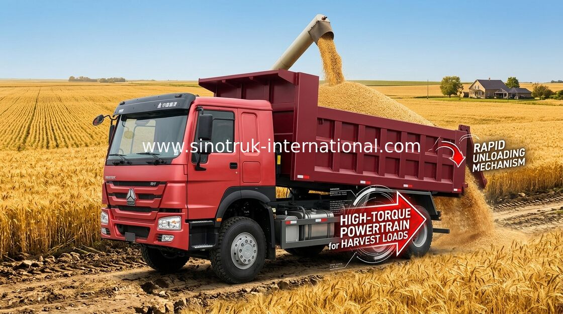 SINOTRUK HOWO Tipper Dump Truck 10 - 25CBM With Air Suspension Seat MINI Player