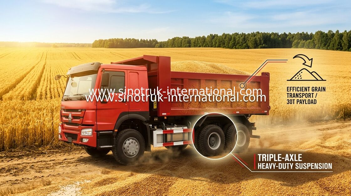 High Capacity Coal Mining Dump Trucks Euro II 25000 Kg Electrical Control Glass Mirror