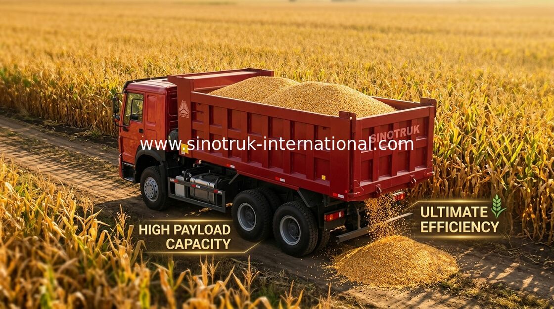 Mineral Transport Automatic Dump Truck Tipper 30-40T 5800 * 2300 * 1500 mm Cargo