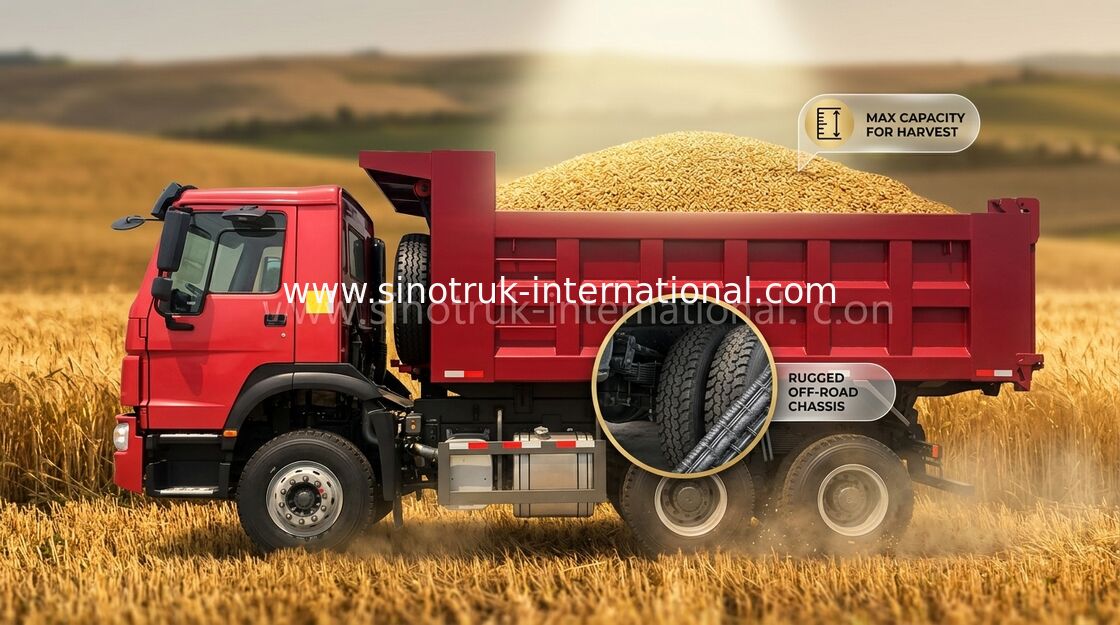 40 Tons Euro II Tipper Dump Truck 10 - 25CBM Diesel Engine Low Fuel Consumption
