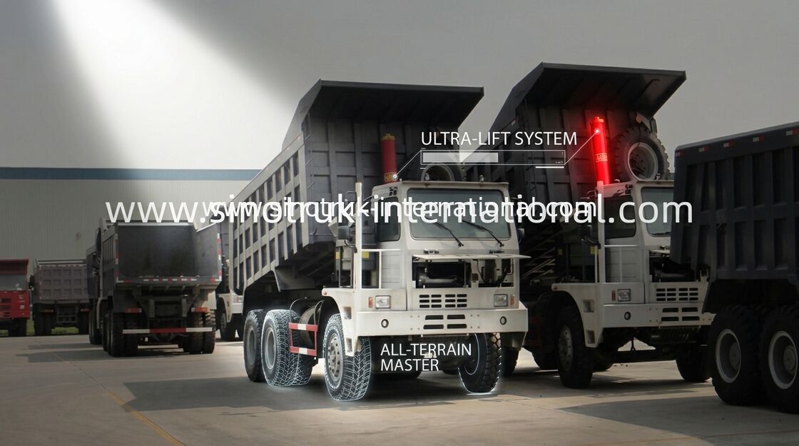 ارتفاع الشطارة البضائع الجسم LHD 6X4 10 عجلة شاحنة قلابة مع قدرة 70 طن