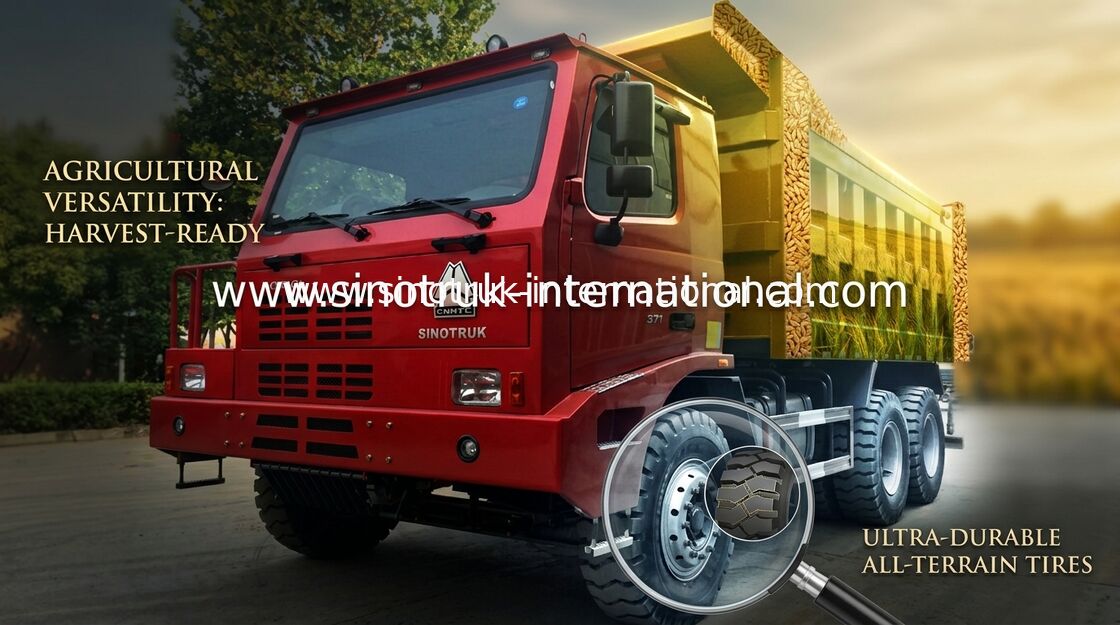 الملونة SINOTRUK HOWO 6X4 شاحنة قلابة / HOWO شاحنة قلابة للتعدين