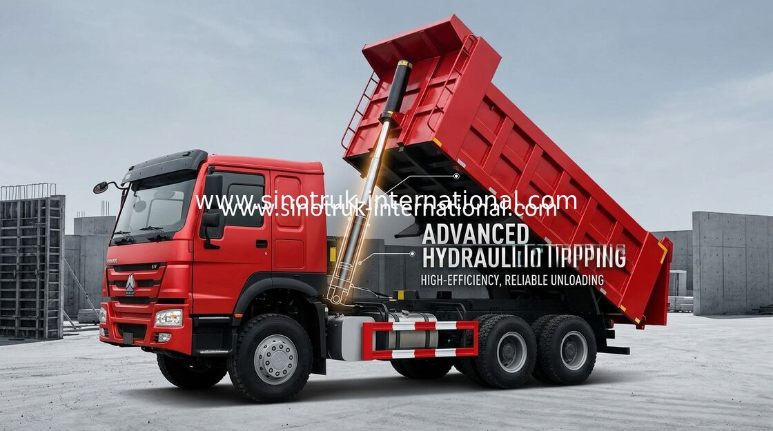 شاحنة قلابة قلابة SINOTRUK HOWO 25-40tons 371HP 6X4 10 عجلات 10-25CBM