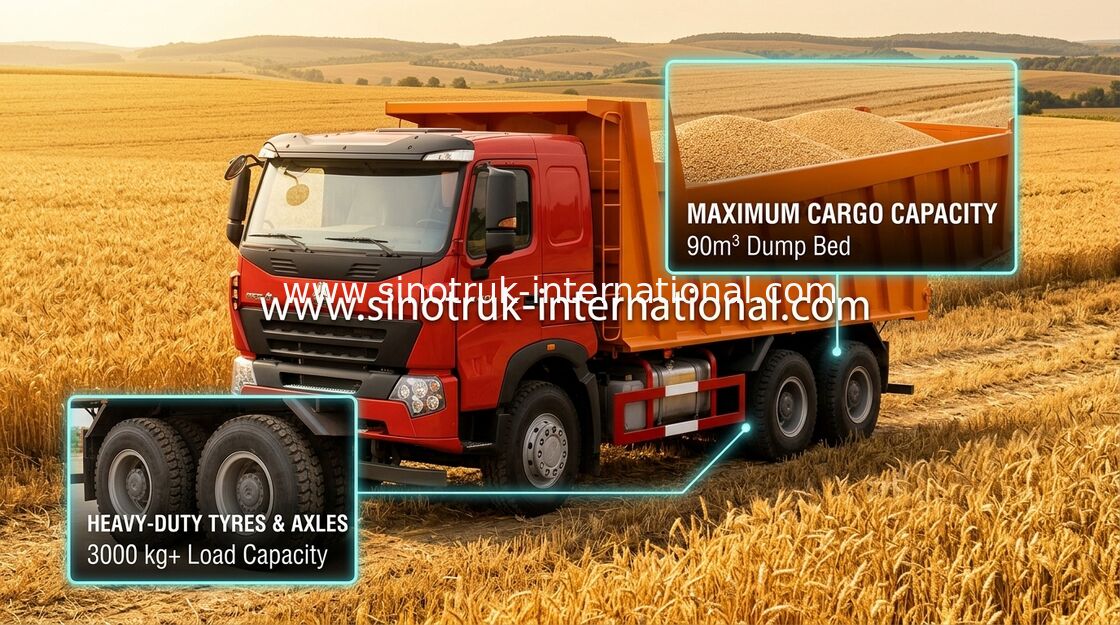 شاحنة قلابة قلابة SINOTRUK HOWO A7 336HP لصناعة التعدين ZZ3257N3847N1