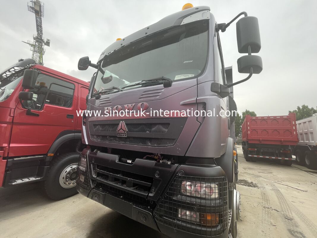 الشاحنة الثقيلة HOWO TX 8X4 تيبر 400HP مزدوج 16T المحور الخلفي مزدوج 9.5T رمادي