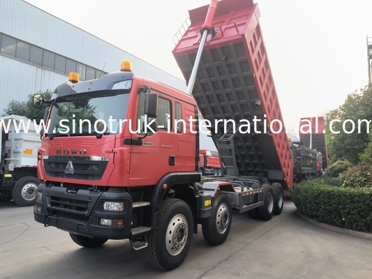 8 × 4 Lhd 12 عجلات Sinotruk Tipper 400Hp يورو 2