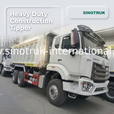 30-40 طن RHD 10 عجلات شاحنة قمامة SINOTRUK Haohan للبناء أبيض