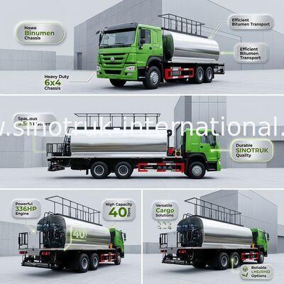 محرك اليد اليمنى HOWO 7 Bitumen Truck 6X4 336HP 10CBM