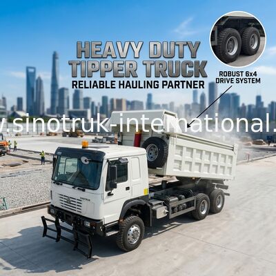 SINOTRUK 371HP 6 × 6 RHD HOWO شاحنة قمامة بيضاء 19-20CBM رفع الأمامية محرك بالكامل ، مع المنارة ، نموذج شهير في غيانا