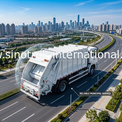 Professional 4 × 2 Garbage Collection Truck 10-12 CBM Rubbish Bin Truck