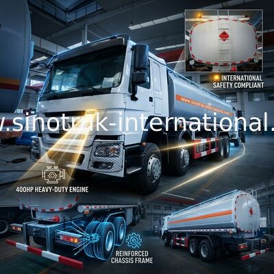 شاحنة صهريج زيت عالية الكفاءة 8X4 LHD Euro2400HP 31000 كجم