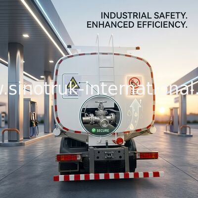 شاحنة خزان النفط الحمراء 400 حصان 8 × 4 12 عجلات سعة عالية