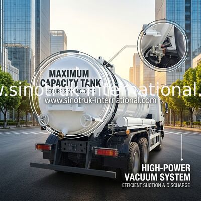 شاحنة تنظيف الصرف الصحي HOWO 6*4 16CBM 380HP: أداء عالي الطاقة يلبي حلول التنظيف متعددة الوظائف الفعالة