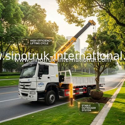 4X2 LHD Truck Mounted Telescopic Boom Crane 5 Tons For Bridge Engineering
