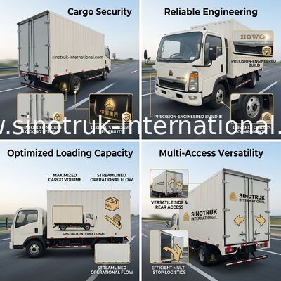 SINOTRUK HOWO المهنية الخفيفة وظيفة الشاحنات ضوضاء منخفضة لأعمال البناء