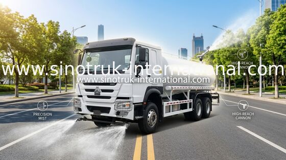 Sinotruk HOWO 6x4 Water Tank Truck With High Pressure Flush Function High efficiency