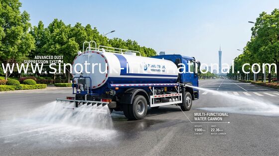 شاحنة خزان المياه SINOTRUK HOWO 4x2 RHD 300HP 10CBM لنقل المياه الدائمة