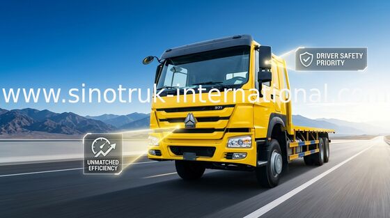 LHD ZZ1257S4641W 371HP 7.65m شاحنة بضائع طويلة السرير