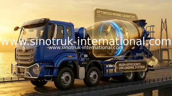 شاحنة خلط الخرسانة SINOTRUK HOWO NX 371HP 8*4 ذات 12 عجلة، خلاطة خرسانة، شاحنة خلط الأسمنت