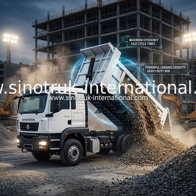 شاسية شاحنة SINOTRUK TX مع محرك 371HP ، سعة حمولة 30-40 طن و LHD / RHD اختياري