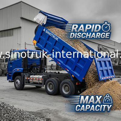 شاحنة حطام زرقاء قوية ومتنوعة 6x4 380HP مع صندوق شحن مربع 20CBM