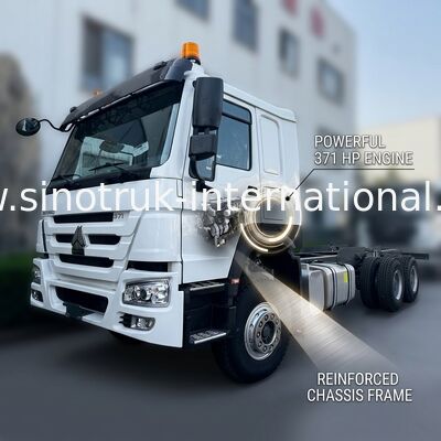 SINOTRUK HOWO شاشة الشاحنة SINOTRUK المحرك371HP 6 × 4 RHD مع ضوء تحذير يستخدم في شاحنة القمامة شاحنة الشحن شاحنة المياه