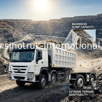 شاحنة النقلب SINOTRUK HOWO 400HP 12 عجلات LHD 31 طن 20-30CBM