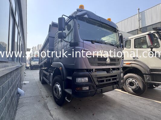 سيينوتروك هو TX نموذج 371HP شاحنة القمامة LHD 6X4 مع أضواء التحذير نوع U لون رمادي