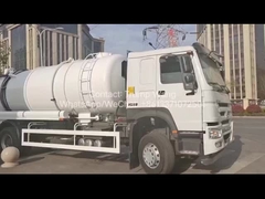 شاحنة شفط مياه المجاري بمضخة فراغ ، شاحنة تنظيف خزان الصرف الصحي 16CBM LHD 290HP