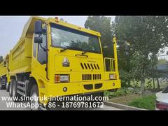 شاحنة التعدين القلابة ساينو تراك بمحرك 430 حصان موديل 6 × 4 وصندوق شحن بسمك سفلي 16 مم