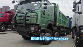 شاحنة ساينو تراك HOWO 8x4 400HP للمشاريع الثقيلة
